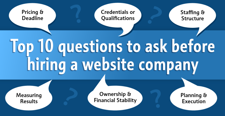 Questions to ask before hiring a website company