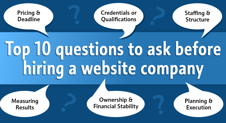 Questions to ask before hiring a website company