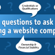 Questions to ask before hiring a website company